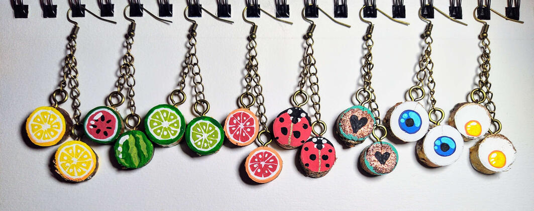 Hand-painted Earrings Hand-painted Earrings