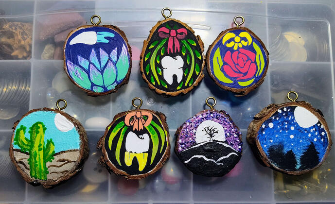 Hand-painted Keychains Hand-painted Keychains
