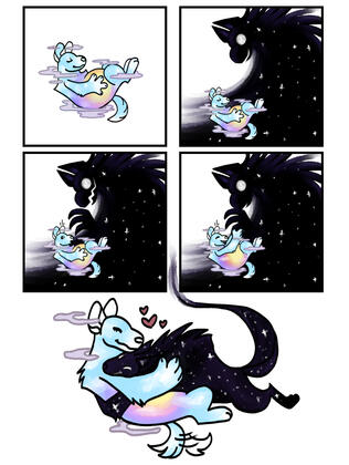 Comic: The day and the night, husband and wife.