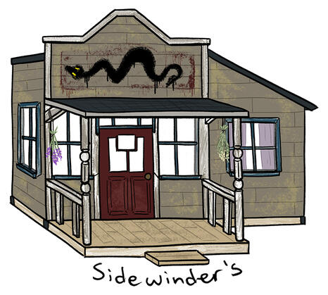 Spot Illustration: Sidewinder's Shop Spot Illustration: Sidewinder's Shop