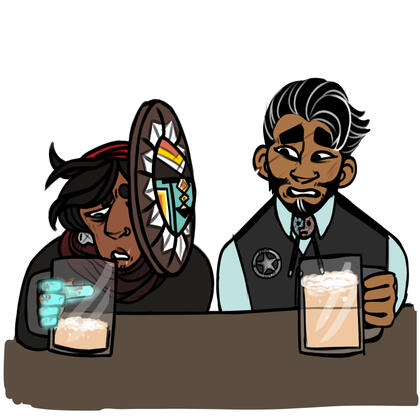 That's Rough Buddy; a scene from a campaign of Blades Against Darkness