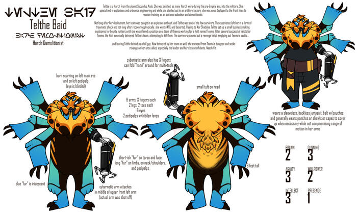 Telthe Baid, Star Wars character (Harch): Spider alien Telthe Baid, Star Wars character (Harch): Spider alien