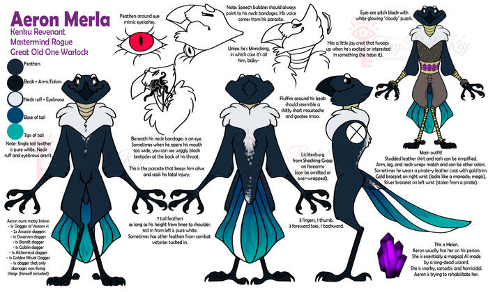 Aeron Merla; Kenku Revenant Rogue/Warlock