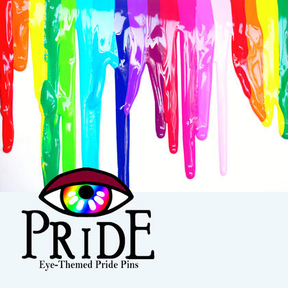 Pr-EYE-de; Eye-themed Pride Pins.