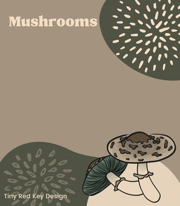 Mushroom Pin Backing Card