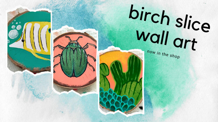 Canva Advertisement: Wood Slice Wall Art